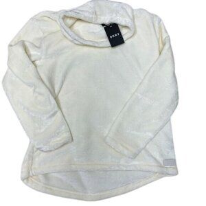 DKNY Ivory Plush Turtleneck Sweater